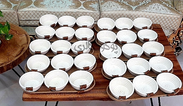 مزه خوری نخ پنبه سه تایی با سینی